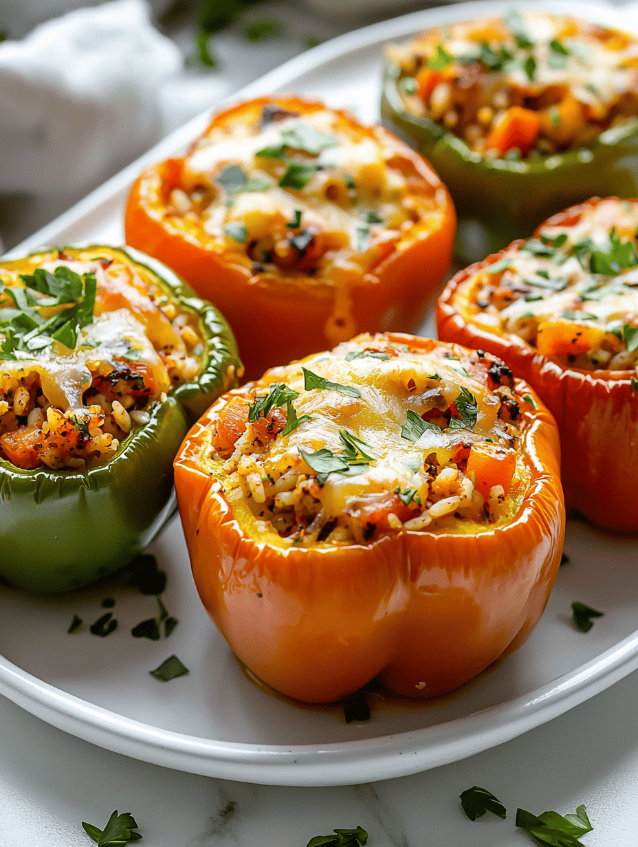 Spooky Savory: Halloween Stuffed Bell Pepper Jack-o’-Lanterns